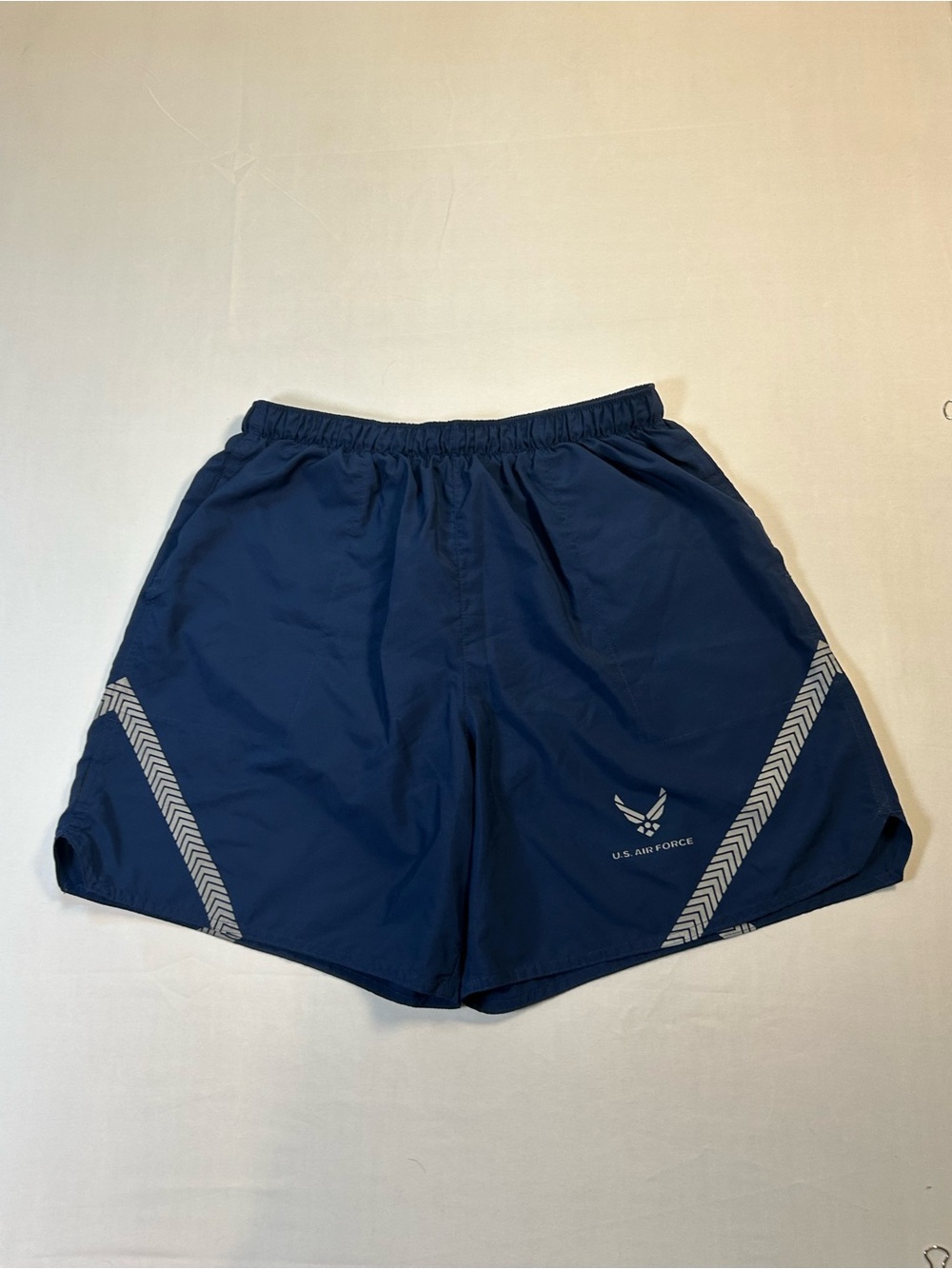 US Air Force Shorts Mens M Blue Logo Improved Physical Training Uniform IPTU
